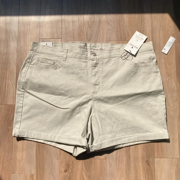 Gloria Vanderbilt Amanda shorts w slimming panel flex denim short 20W - Picture 14 of 17